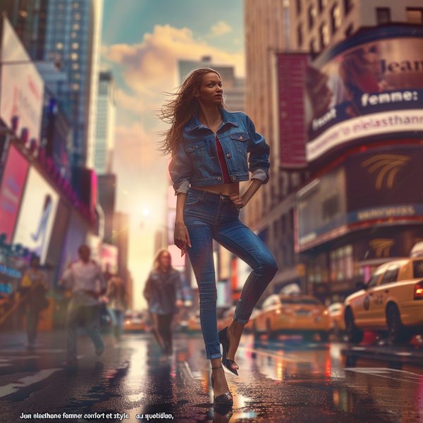 Jean élasthanne femme: confort et style au quotidien